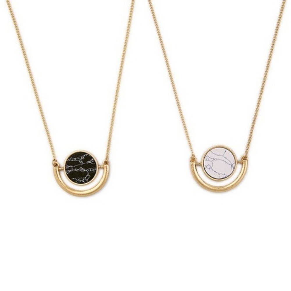 Marble Stone Pendant Necklace
